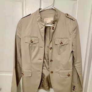 Michael Kors Jacket Blazer Women Sz 0, Button Down Pockets Military Style Lined